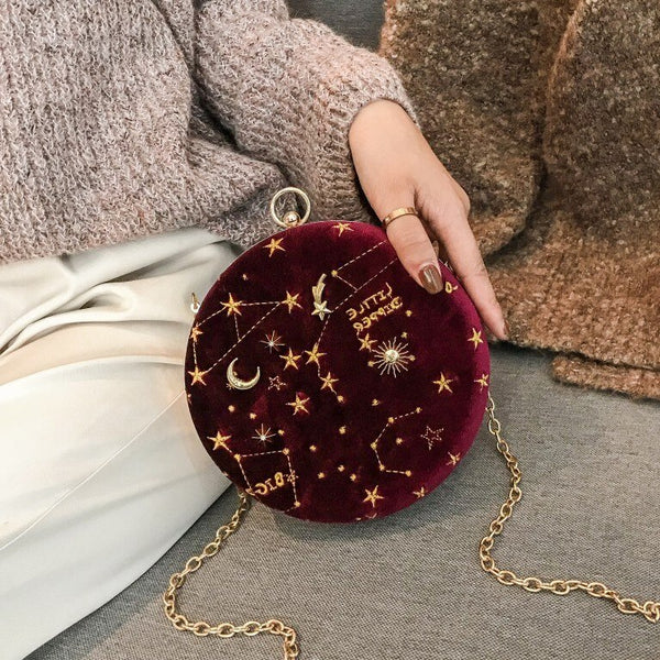 The Starlight Designer Suede  Clutch