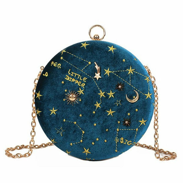 The Starlight Designer Suede  Clutch