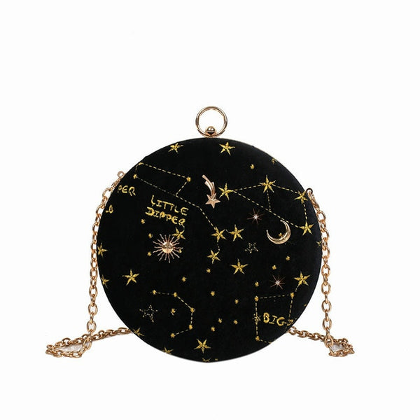 The Starlight Designer Suede  Clutch