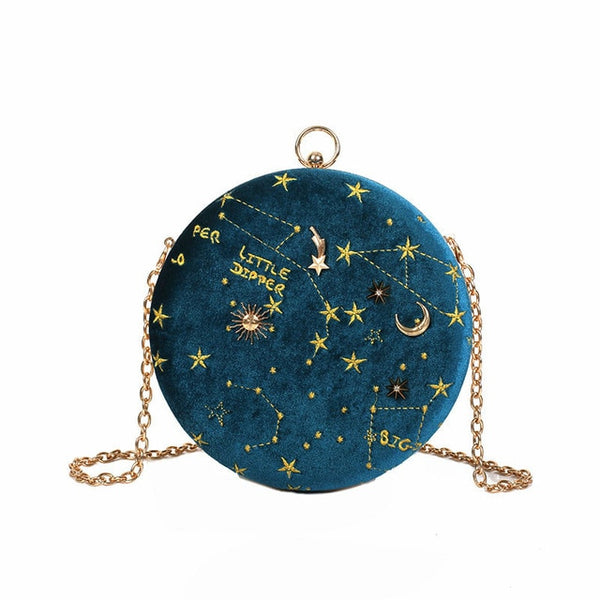 The Starlight Designer Suede  Clutch