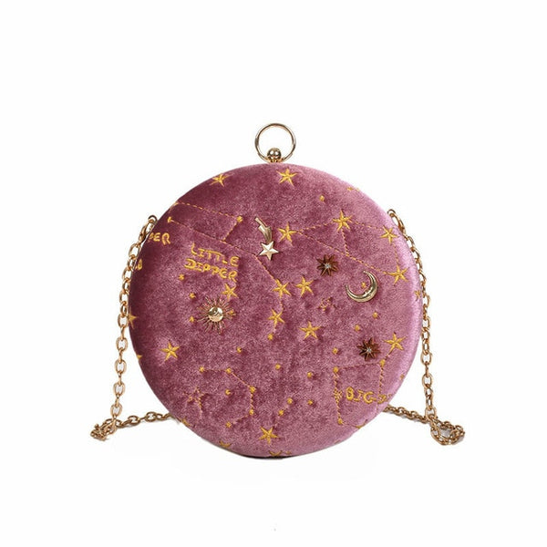 The Starlight Designer Suede  Clutch