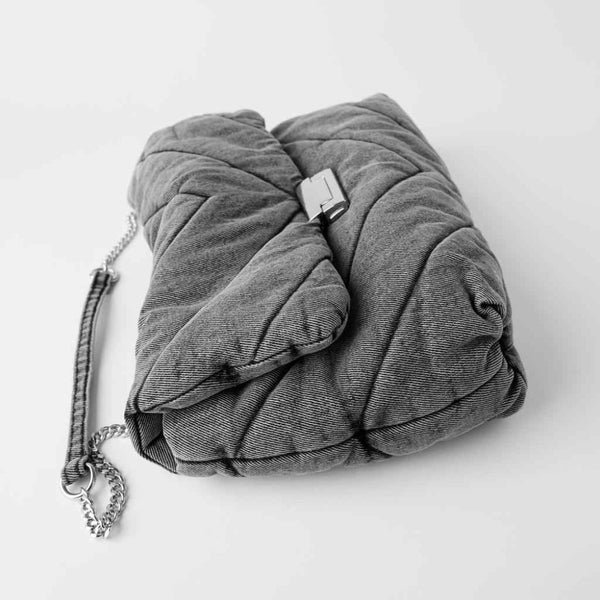 The Designer Denim Puffer Bag