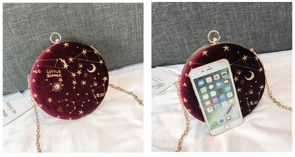 The Starlight Designer Suede  Clutch